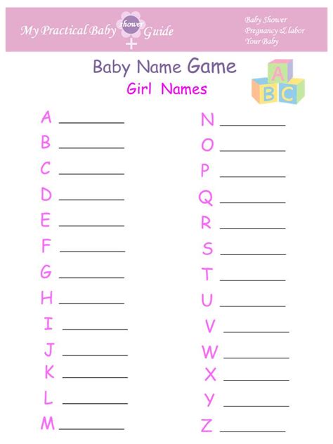 Baby Shower Games for Girls - My Practical Baby Shower Guide