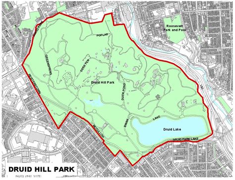 Druid Hill Park Map – Map Of California Coast Cities