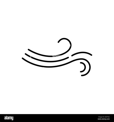 Wind line icon breeze air logo. Wind fart blow vector icon symbol motion design Stock Vector ...