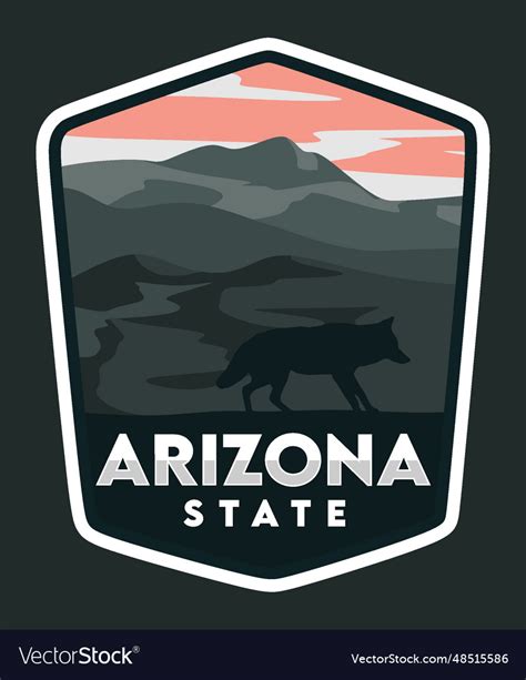 Arizona state with beautiful view Royalty Free Vector Image