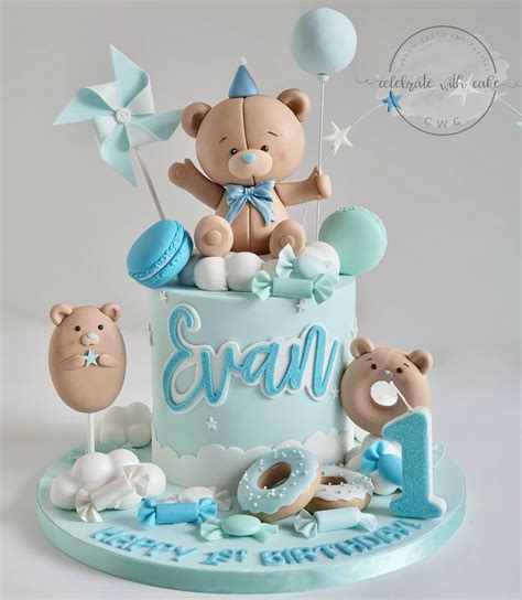 Celebrate with Cake!: Teddy Bear Candyland 1st Birthday Cake