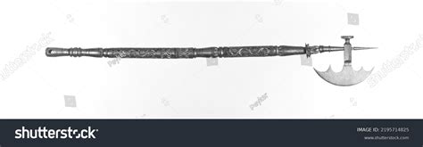 Medieval Halberd Isolated On White Background Stock Photo 2195714825 | Shutterstock