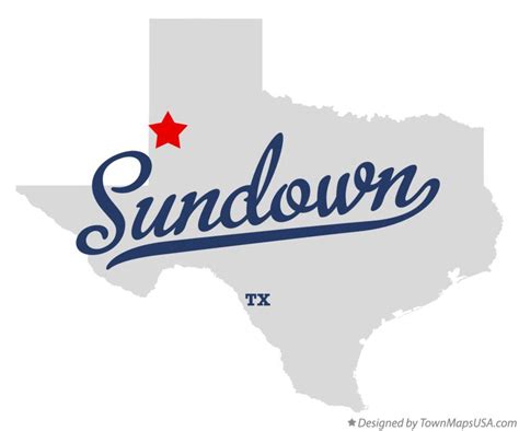 Map of Sundown, TX, Texas