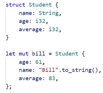 Rust Structs - Electronics Reference