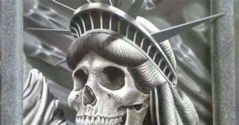 Statue of Liberty Skull portrait. #airbrush #Iwata #art #finearts #skulls | Skulls | Pinterest ...