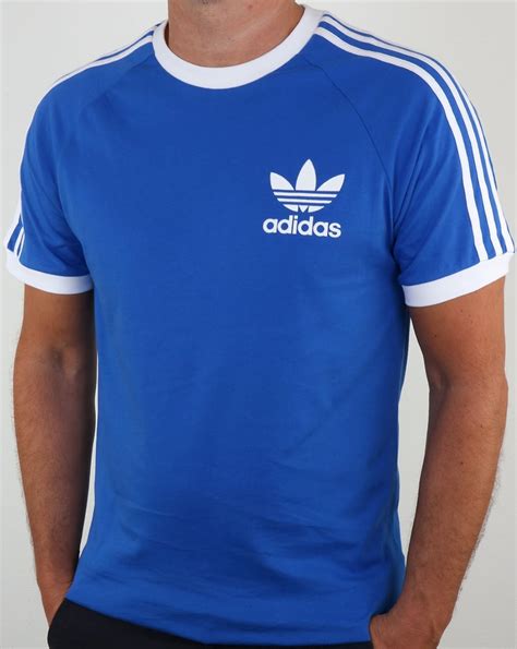 Adidas T Shirt, blue, California, 3 stripes,originals,mens, tee, royal