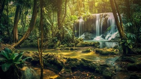 Premium AI Image | tropical rainforest HD 8K wallpaper Stock ...