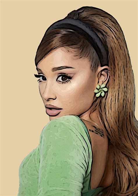 Sultry Ariana Grande Fan Art Illustration INSTANT DOWNLOAD - Etsy