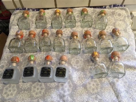 Huge lot of 20 Patron Tequila Mini Bottles 50ml EMPTY w/corks | #1982191328