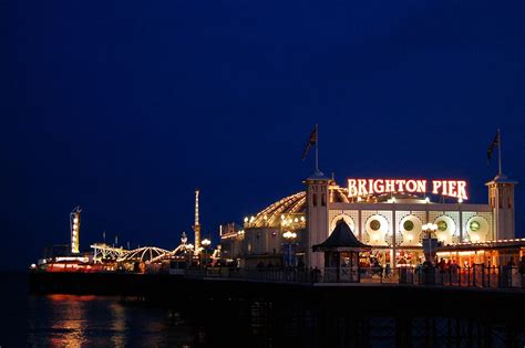 "Brighton (Palace) Pier at night." by SerenityChase | Redbubble