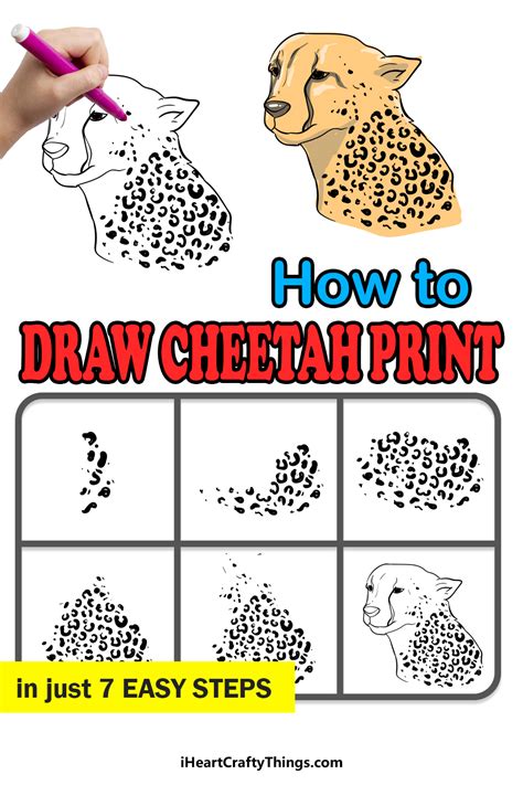 Cheetah Print Drawing - How To Draw Cheetah Print Step By Step