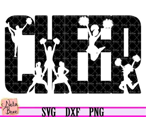 Cheer SVG Cheer Word Silhouette Svg Cut file Cheerleading Svg | Etsy