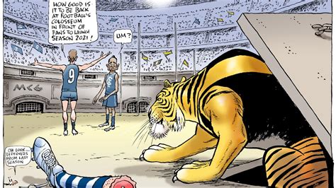 Mark Knight cartoon celebrates the return of AFL to the MCG | KidsNews