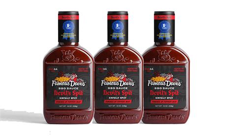 Famous Dave's Devil's Spit Sinfully Spicy BBQ Sauce, 3-Pack 20 oz ...