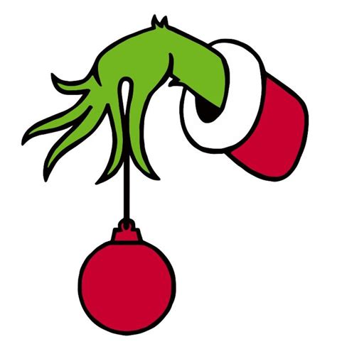 Grinch Hand Holding Holiday Ornament Christmas SVG Color and - Etsy