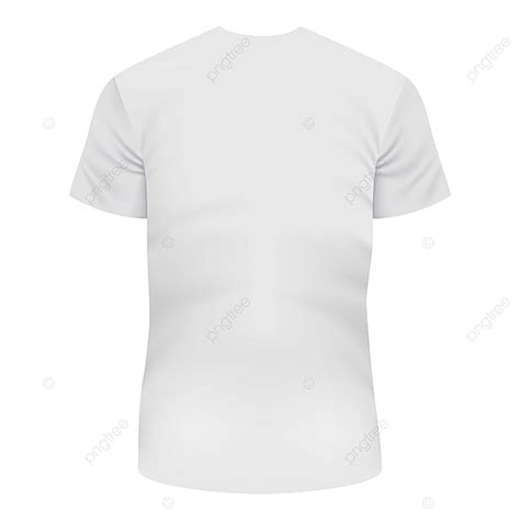 Tshirt Back Mockup Vector Art PNG, Back Of White Tshirt Mockup Realistic Style, Clothes Clipart ...