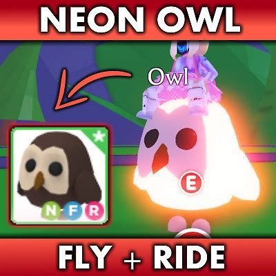 Adopt Me Legendary Neon Fly Ride Owl NFR | Shopee Malaysia