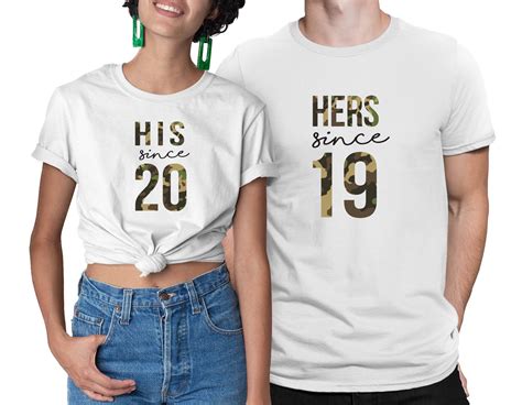 His and Hers Couple Matching Shirts Wedding/Anniversary | Etsy