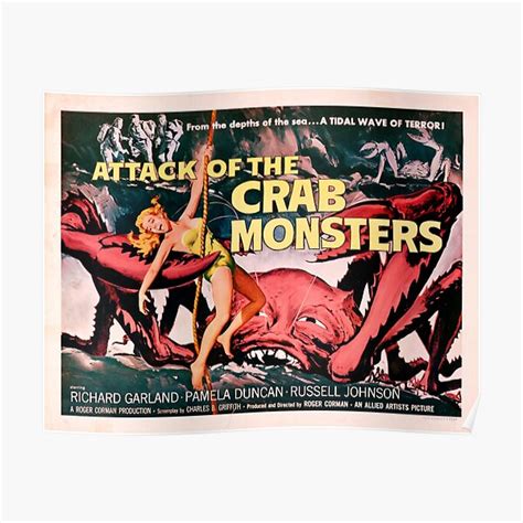 "ATTACK OF THE CRAB MONSTERS Cult Classic Retro Horror Vintage Movie ...