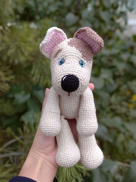 Crochet Toy Dog Soft Animal Toy Stuffed Plush Puppy Toy. | Etsy