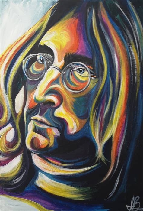 Portrait of John Lennon. Original Artwork. Acrylic Painting. | Etsy