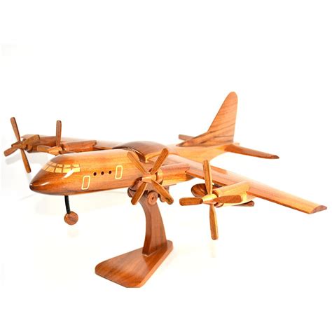 Lockheed C-130 Model Hercules Mahogany C130 Wood Aircraft wooden model