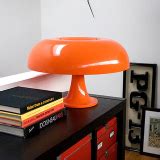 Simple Danish Designer Nordic Orange Mushroom Table Lamp White Bedside