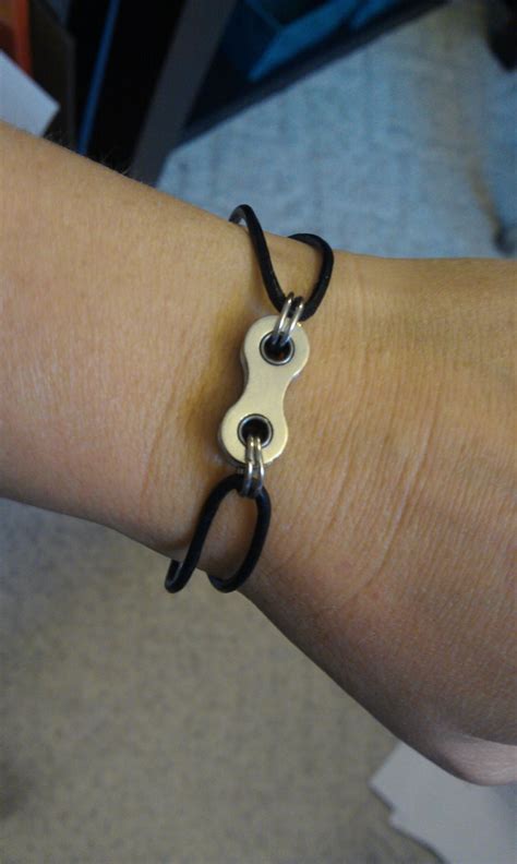 Bike Chain and Leather Bracelet UBLTHLK - Etsy