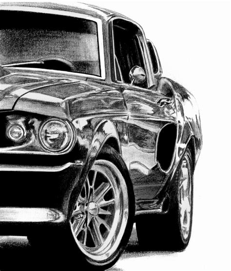 Shelby Mustang pencil drawing by autodrawings on DeviantArt