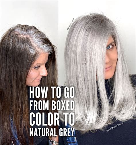 How to go from boxed color to natural grey. Check the link below ...