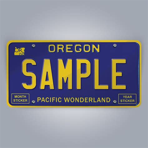 Oregon License Plate Replica, reflective