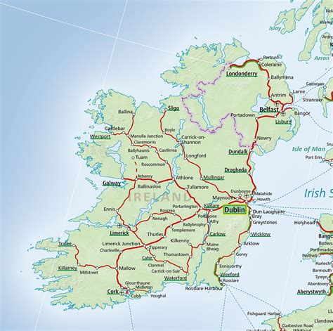 Trains In Ireland Map - Prudy Carlynne