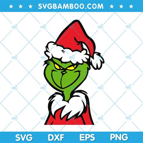 Funny Santa Grinch SVG, Christmas Funny Grinch SVG