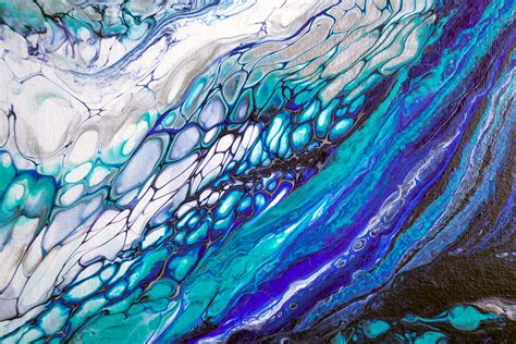 Art & Collectibles Acrylic Acrylic Pour Fine Line Abstract Art Line Art ...