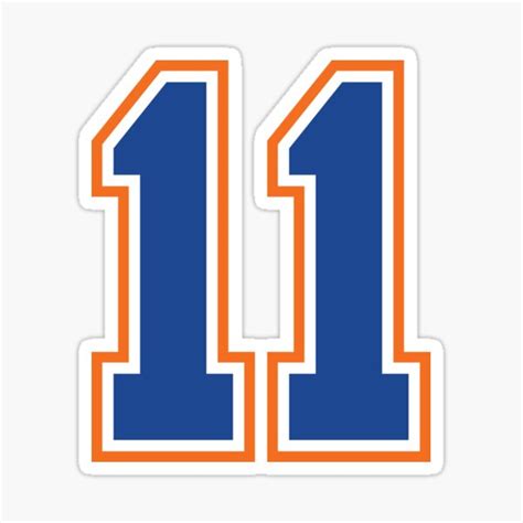 "Eleven Jersey Number Sports 11" Sticker for Sale by HelloFromAja ...