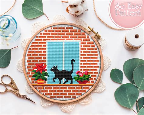 Cat cross stitch pattern pdf easy cross stitch chart funny etsy – Artofit