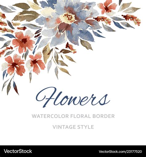 Watercolor flowers Royalty Free Vector Image - VectorStock