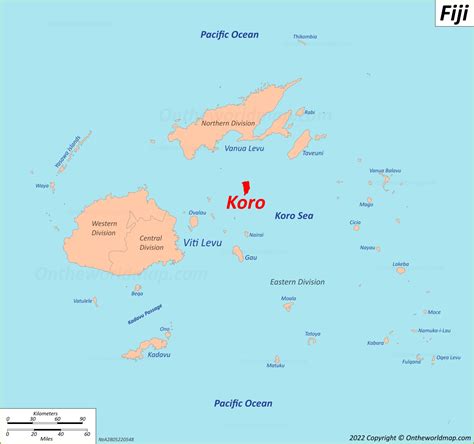 Koro Island Map | Fiji | Detailed Maps of Koro Island