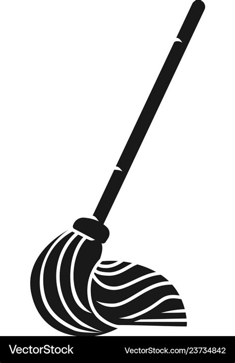 Mop icon simple style Royalty Free Vector Image