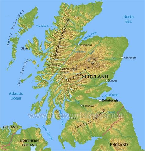 Mountains In Scotland Map | Time Zones Map