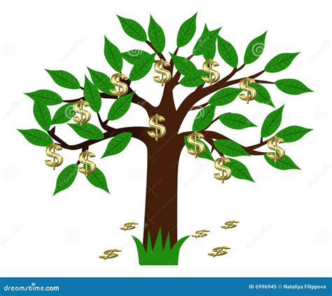 Dollar tree stock illustration. Illustration of metaphor - 6996945