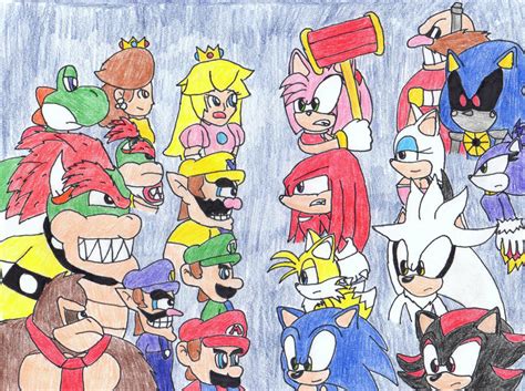 Mario vs. Sonic by MandS-14 on DeviantArt