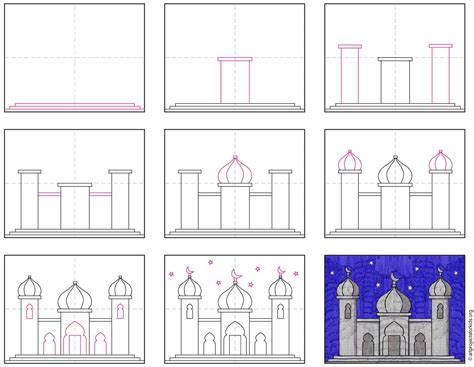 How to Draw a Mosque · Art Projects for Kids