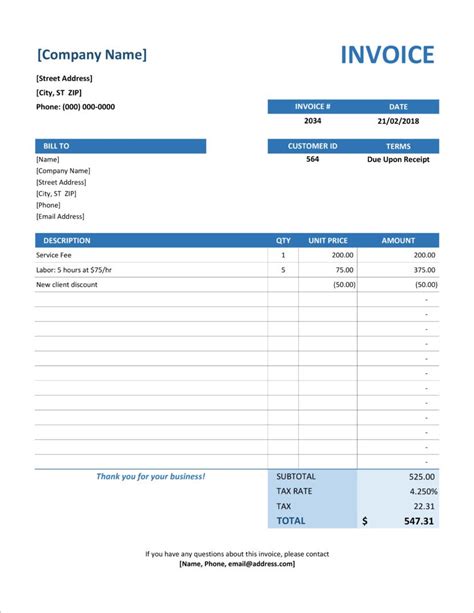 32 Free Invoice Templates In Microsoft Excel And DOCX Formats | Microsoft word invoice template ...