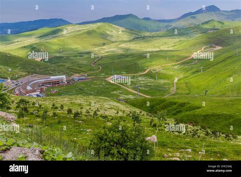 Summer view of Shahdag Mountain Resort, Azerbaijan Stock Photo - Alamy