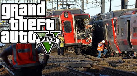 GTA 5 - TRAIN CRASHING INTO ANOTHER TRAIN GLITCH - YouTube