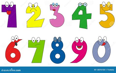 Funny Numbers Cartoon Style Royalty Free Stock Photos - Image: 13876158