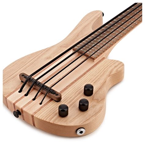 Mahalo Solid Electric Bass Ukulele, Natural | Gear4music