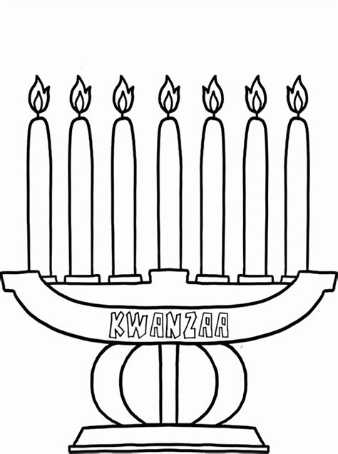 Kwanzaa Kinara Coloring Pages