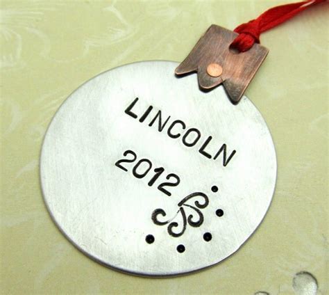 Personalized Ornament - Mixed Metal Christmas Ornament with Name and ...